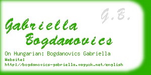 gabriella bogdanovics business card